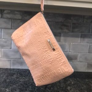 Steve Madden blush color clutch purse with wrist strap